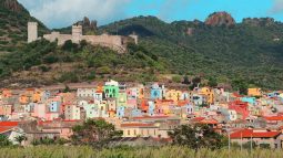 colorful buildings in sardinia